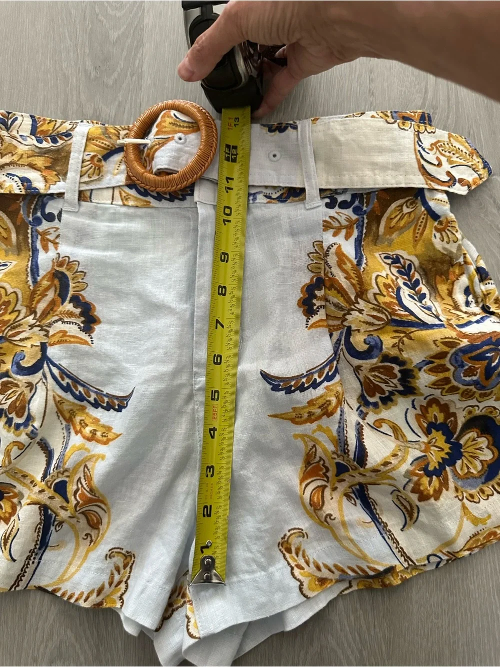 SOLD 💖NWOT JOIE High Waisted Floral Linen Shorts w/ Matching Belt - Picture 8 of 9